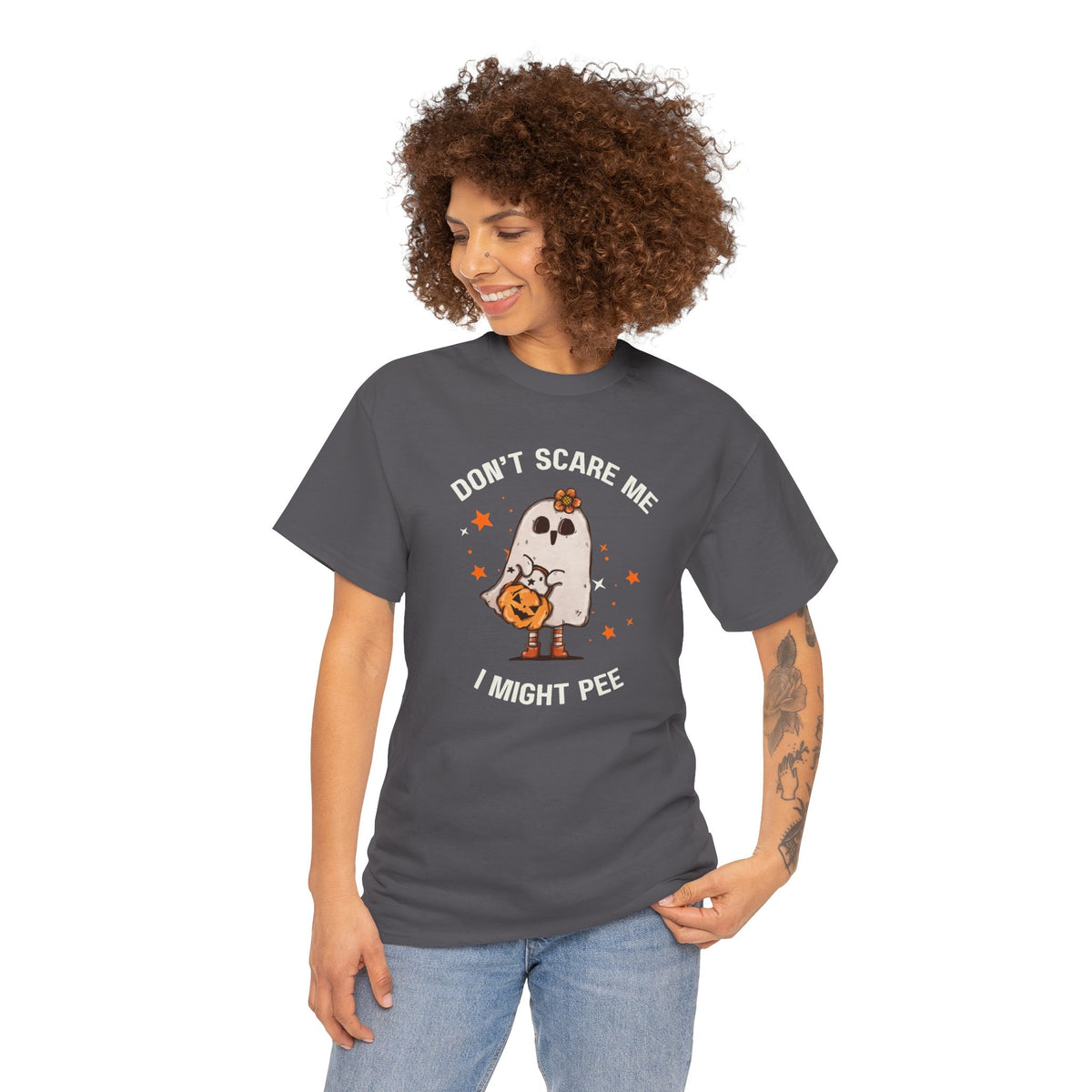"Don't Scare Me I Might Pee" Halloween T-shirt