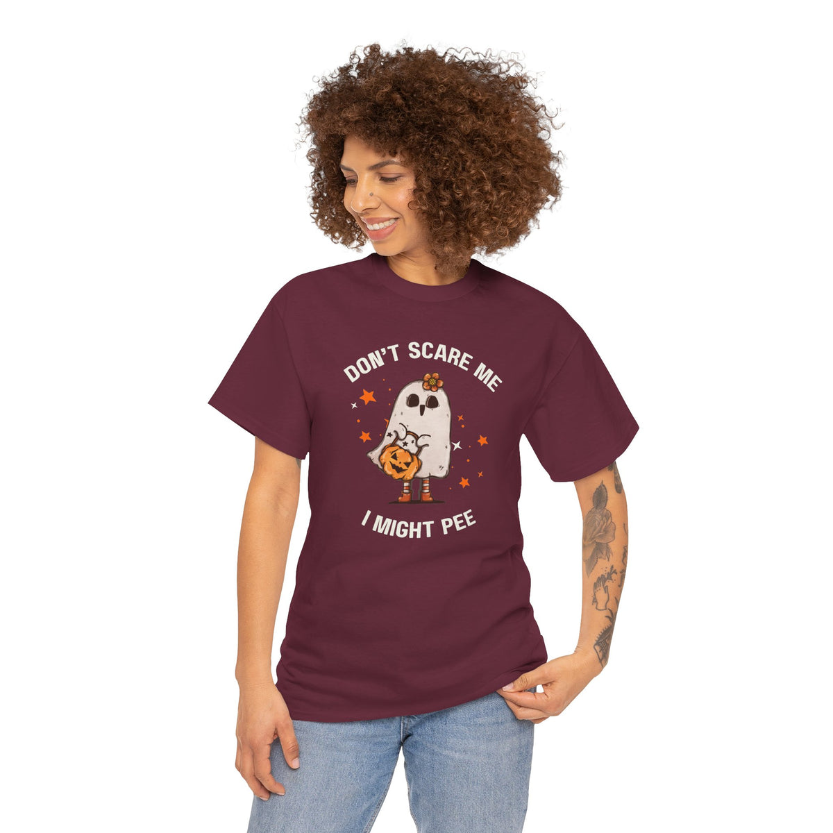 "Don't Scare Me I Might Pee" Halloween T-shirt