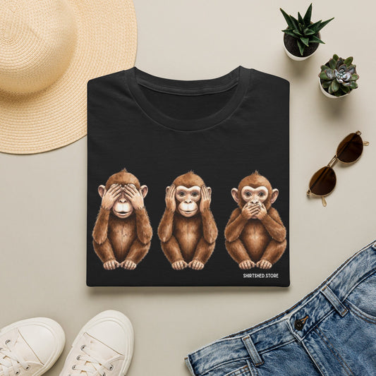3 Wise Monkeys T-Shirt —