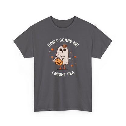 "Don't Scare Me I Might Pee" Halloween T-shirt