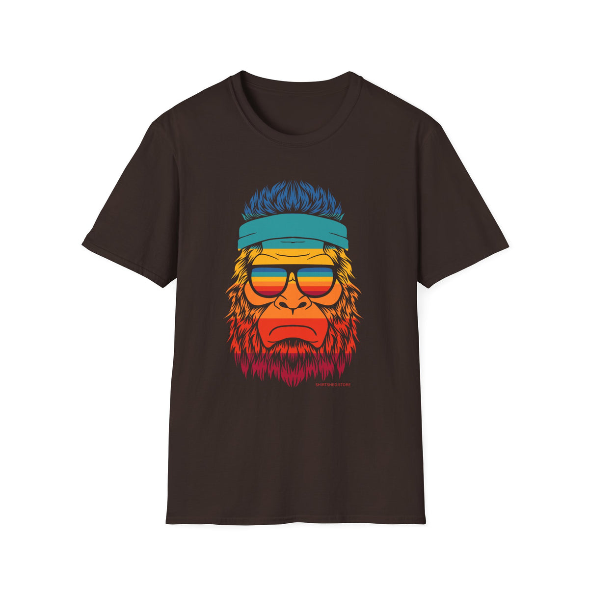 Retro Colorful Bigfoot Sasquatch T-Shirt