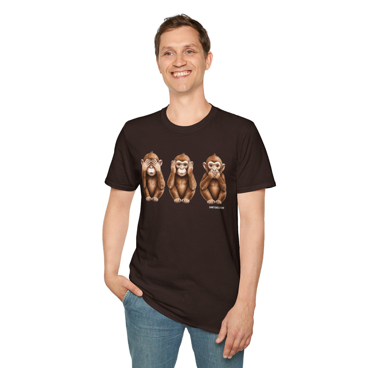 3 Wise Monkeys T-Shirt —