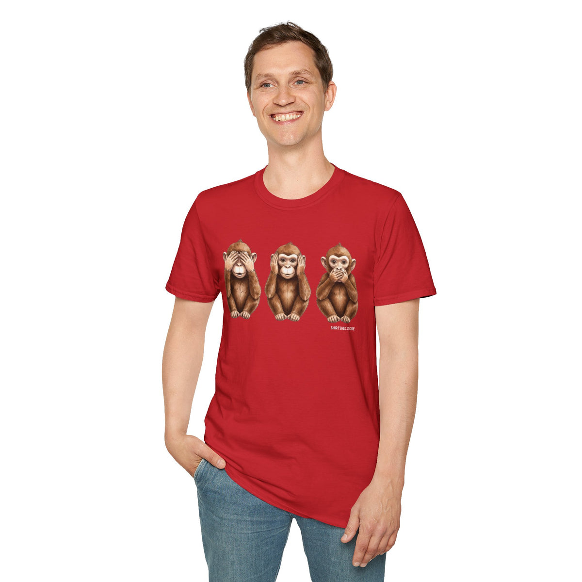 3 Wise Monkeys T-Shirt —