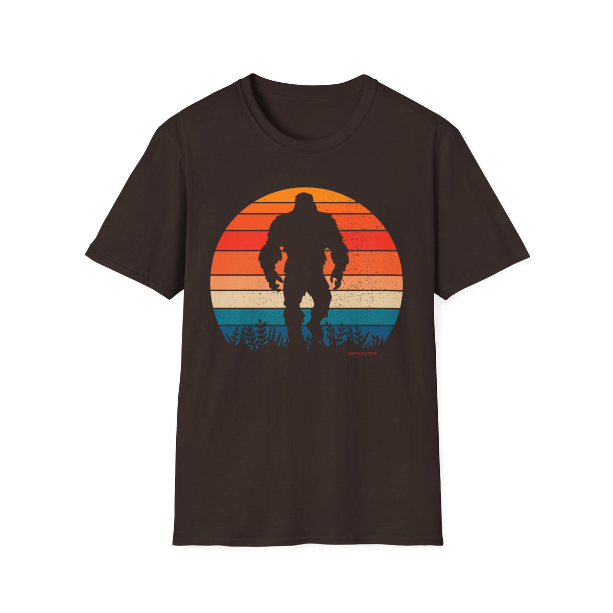 Retro Bigfoot Sasquatch Sunset T-Shirt