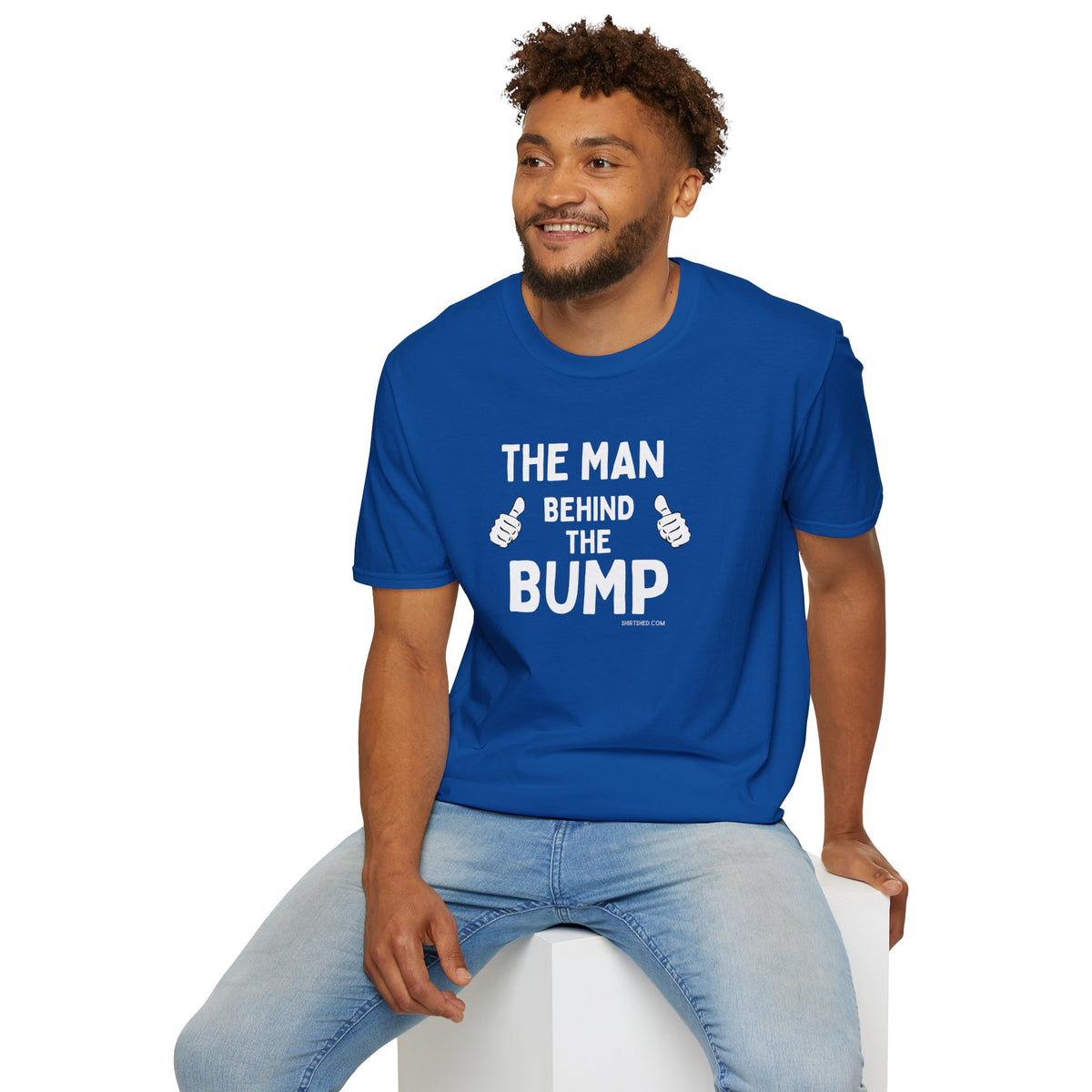 The Man Behind the Bump | Funny Dad-to-Be T-Shirt