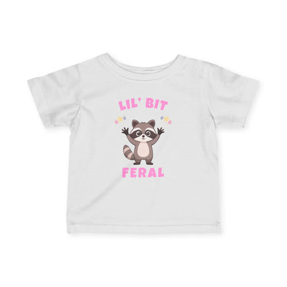 Lil' Bit Feral-infant T-shirt w/pink