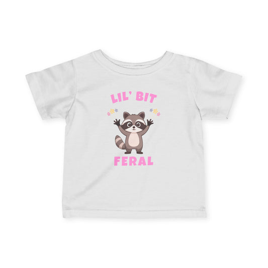 Lil' Bit Feral-infant T-shirt w/pink