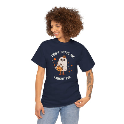 "Don't Scare Me I Might Pee" Halloween T-shirt