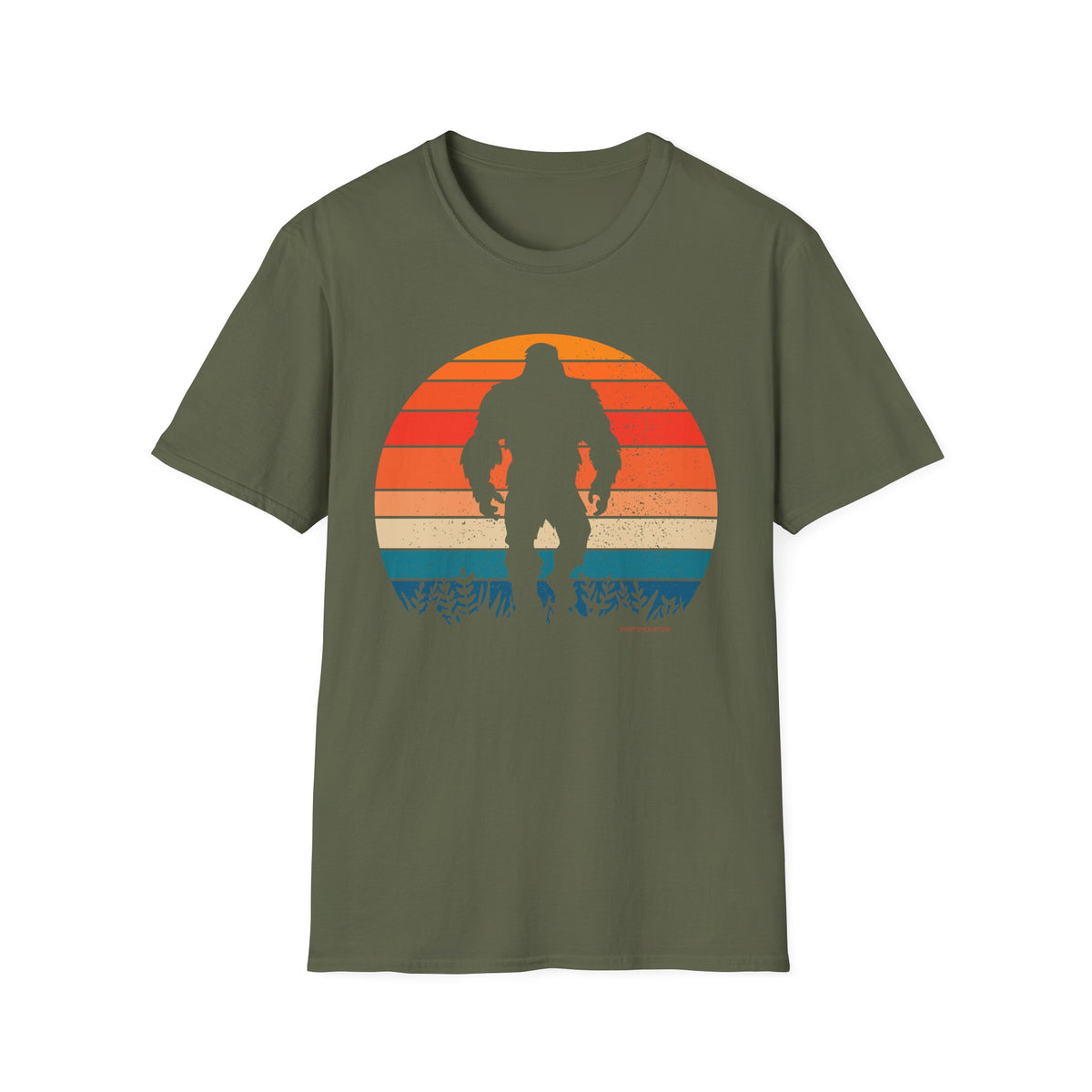 Retro Bigfoot Sasquatch Sunset T-Shirt