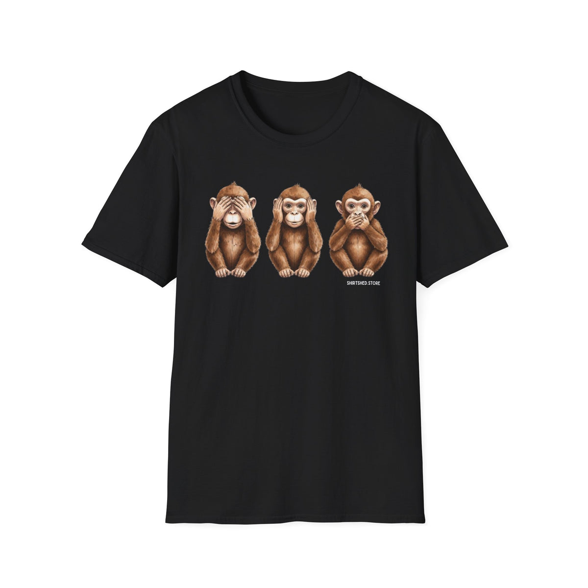 3 Wise Monkeys T-Shirt —