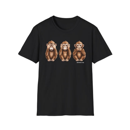3 Wise Monkeys T-Shirt —
