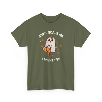 "Don't Scare Me I Might Pee" Halloween T-shirt