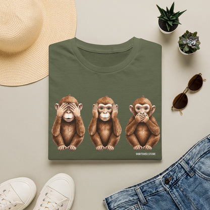 3 Wise Monkeys T-Shirt —