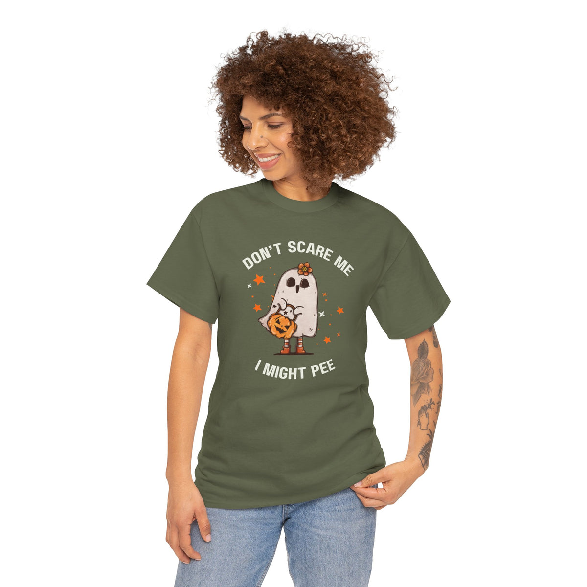 "Don't Scare Me I Might Pee" Halloween T-shirt