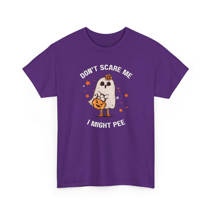 "Don't Scare Me I Might Pee" Halloween T-shirt