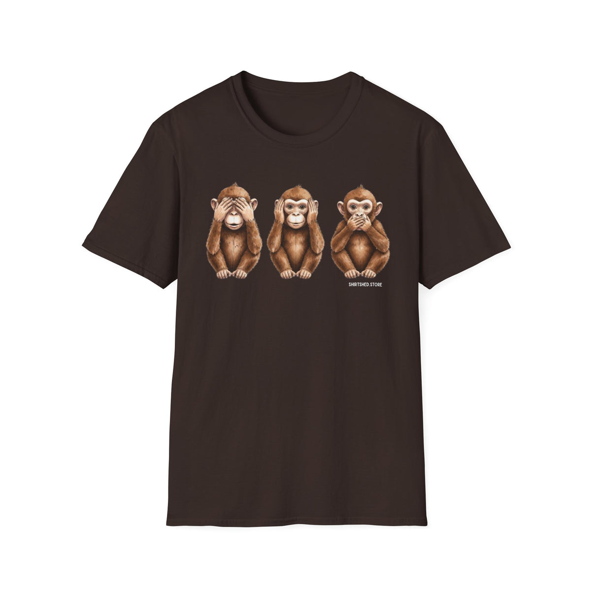 3 Wise Monkeys T-Shirt —