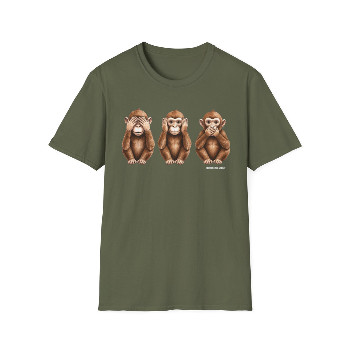 3 Wise Monkeys T-Shirt —