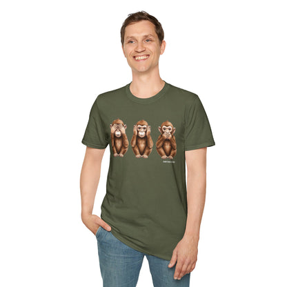 3 Wise Monkeys T-Shirt —