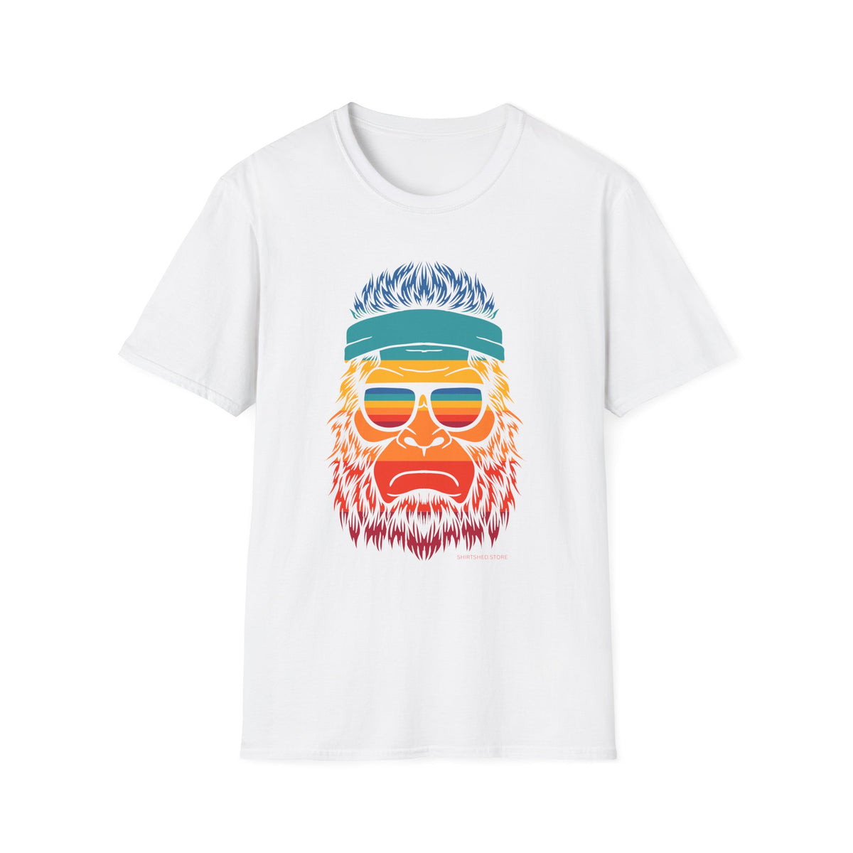 Retro Colorful Bigfoot Sasquatch T-Shirt