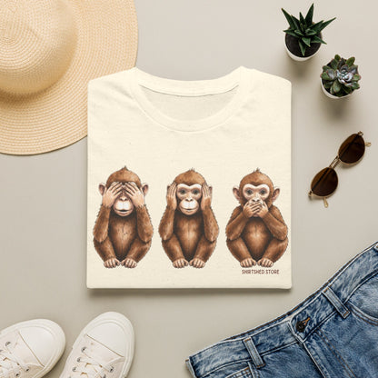 3 Wise Monkeys T-Shirt —