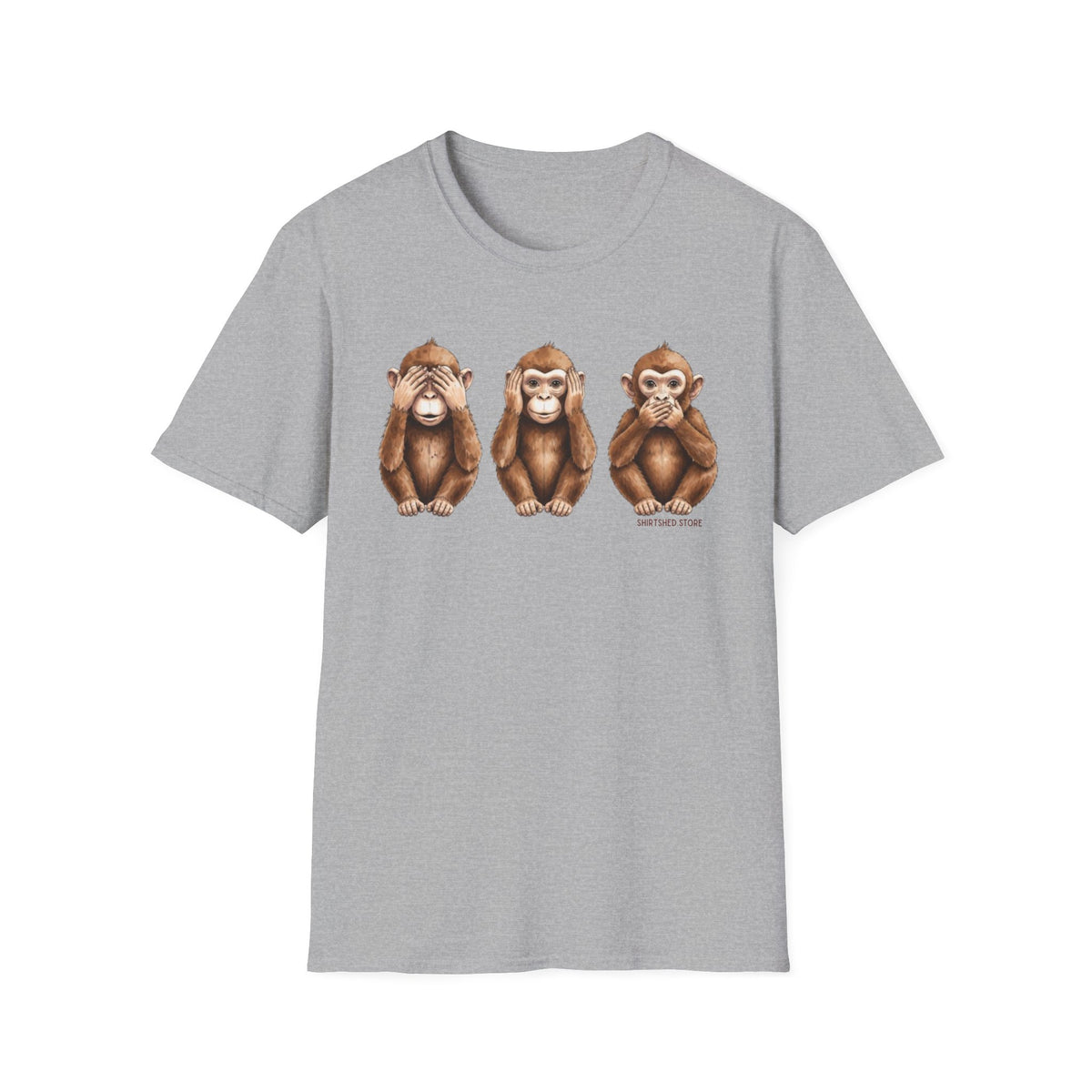 3 Wise Monkeys T-Shirt —