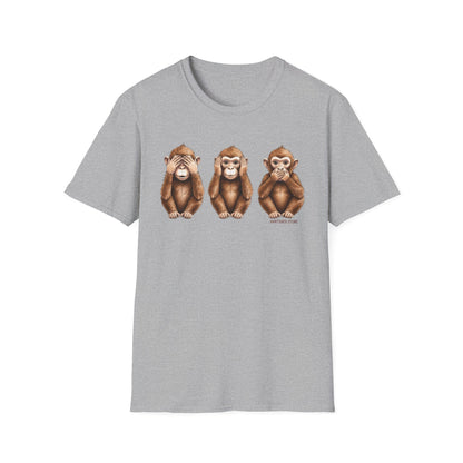 3 Wise Monkeys T-Shirt —