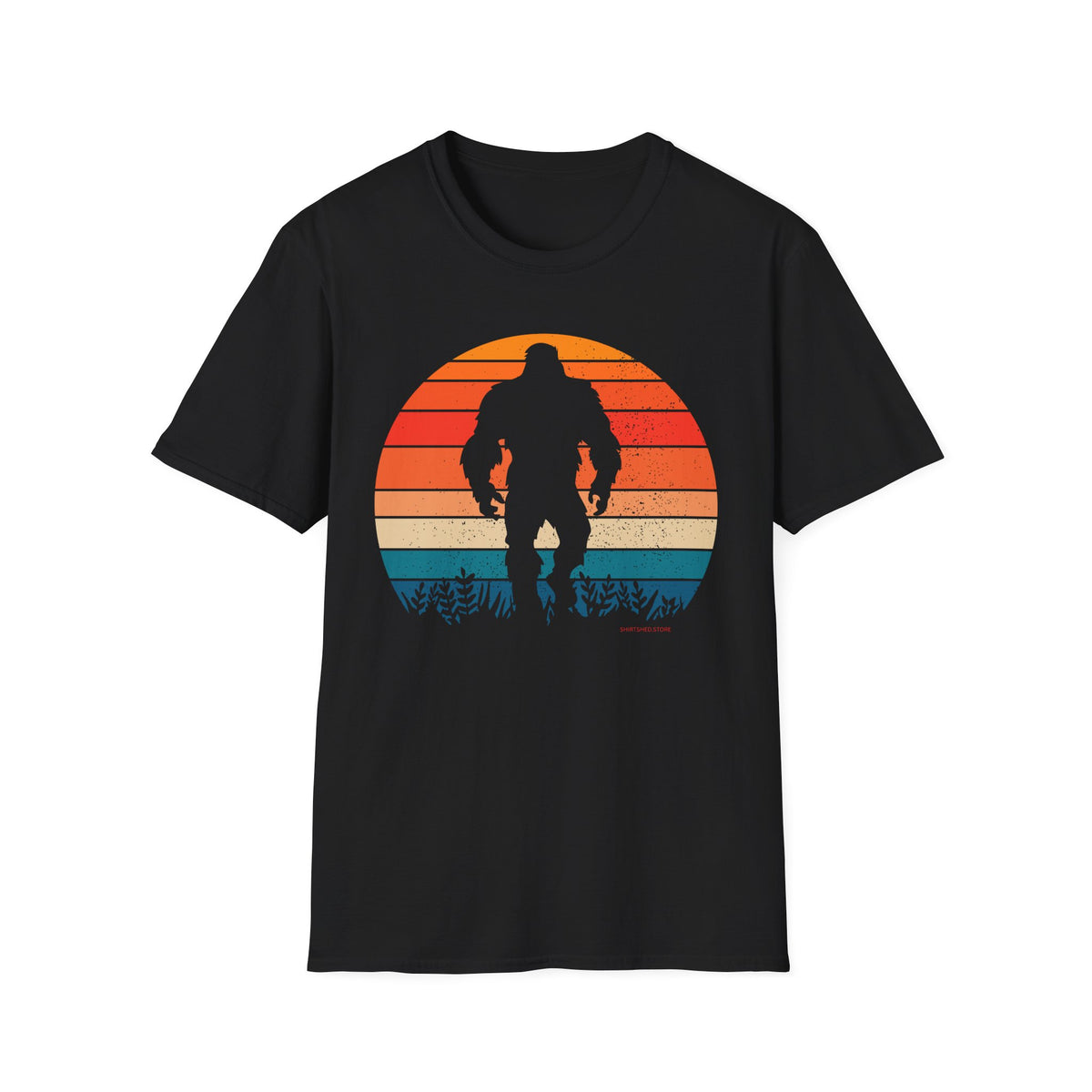 Retro Bigfoot Sasquatch Sunset T-Shirt