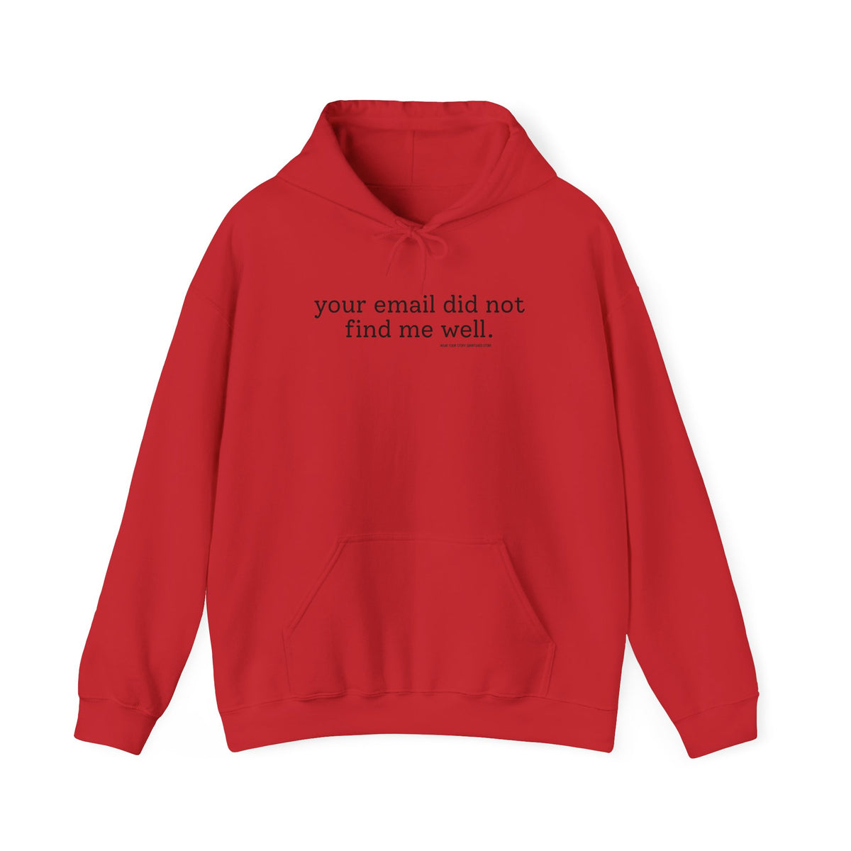 "Your email did not find me well" hoodie