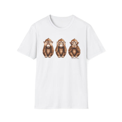 3 Wise Monkeys T-Shirt —