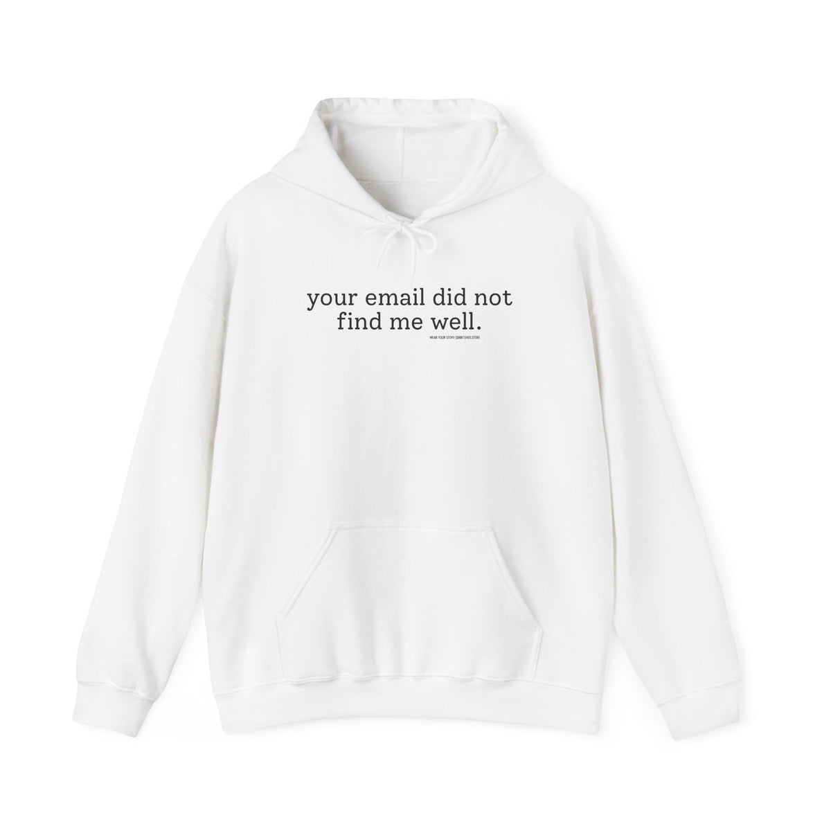 "Your email did not find me well" hoodie