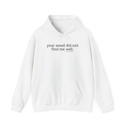 "Your email did not find me well" hoodie