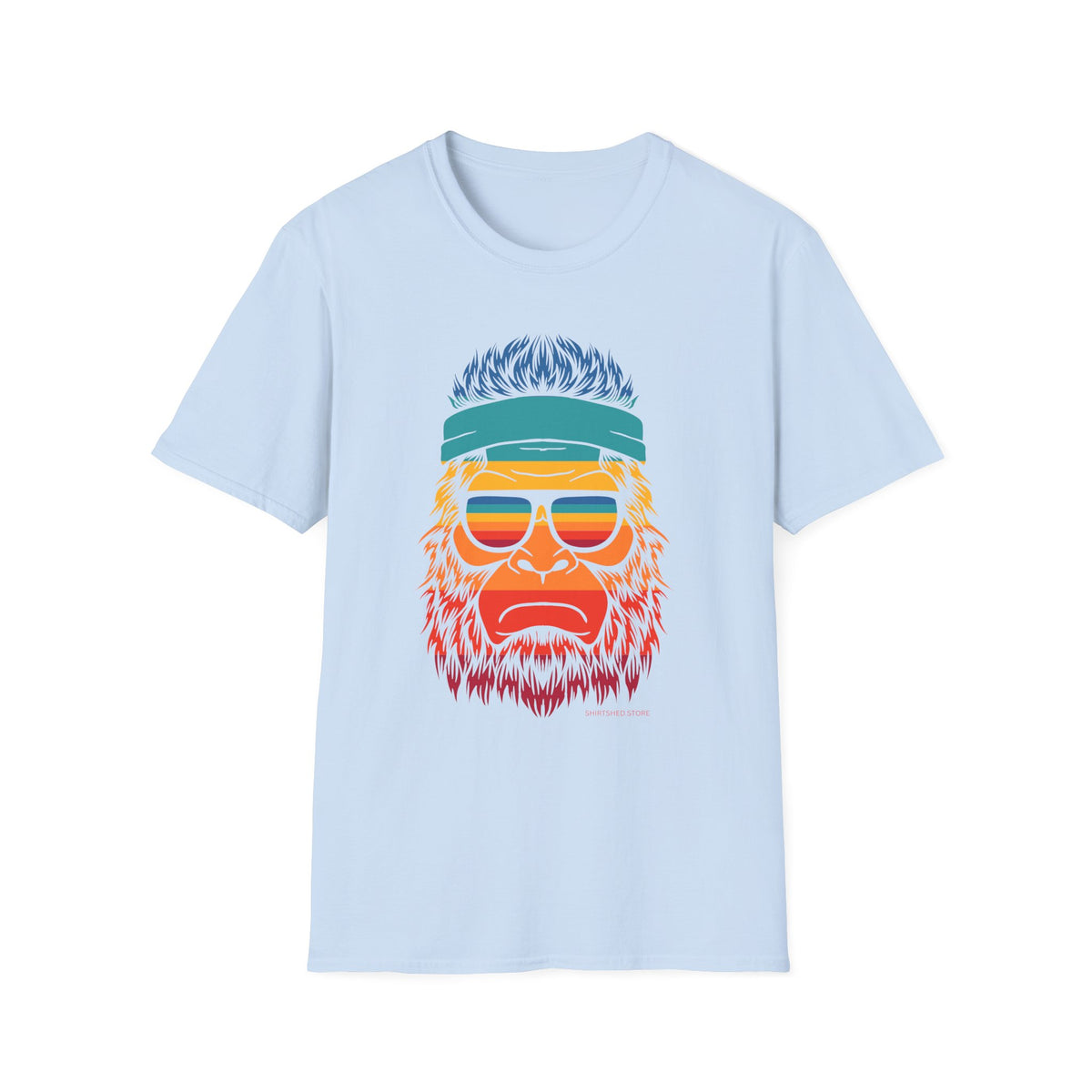 Retro Colorful Bigfoot Sasquatch T-Shirt