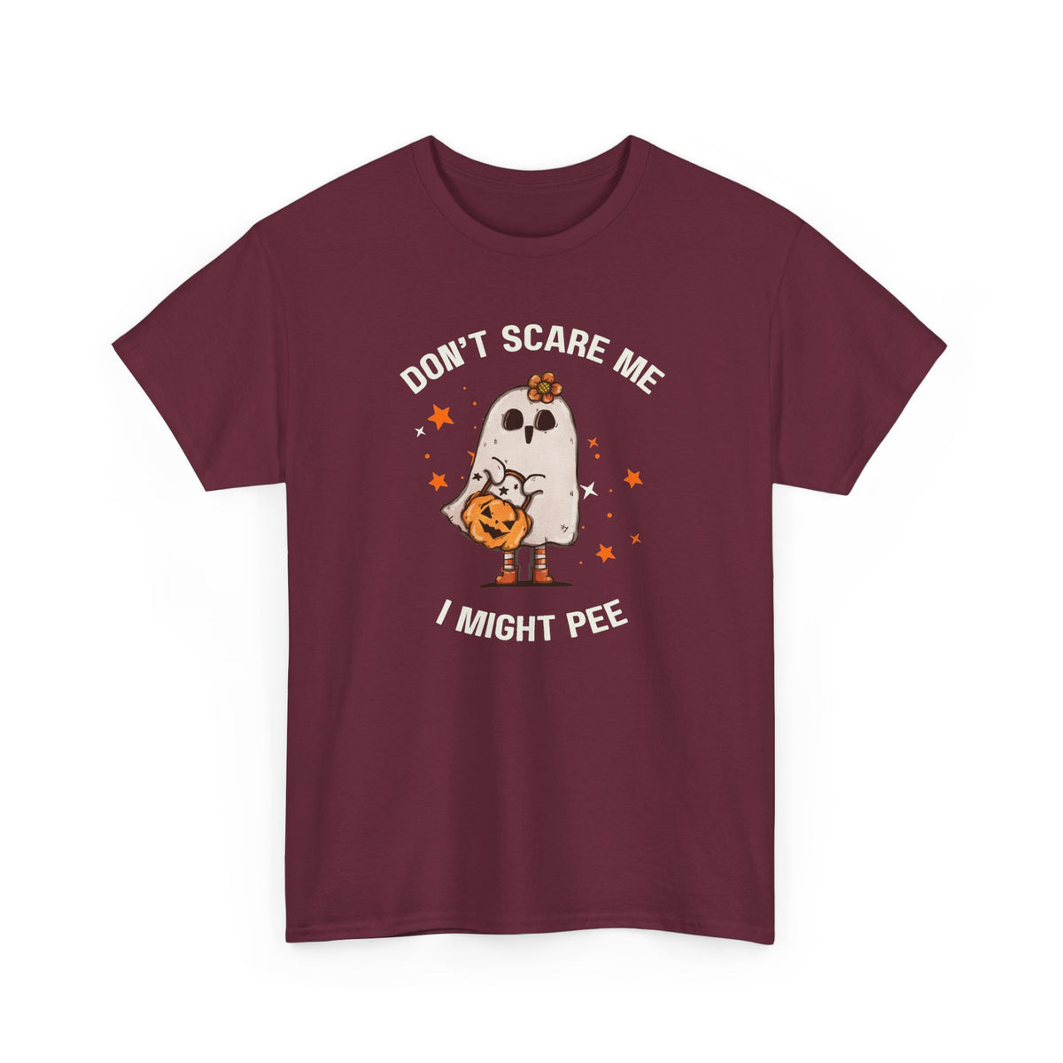 "Don't Scare Me I Might Pee" Halloween T-shirt