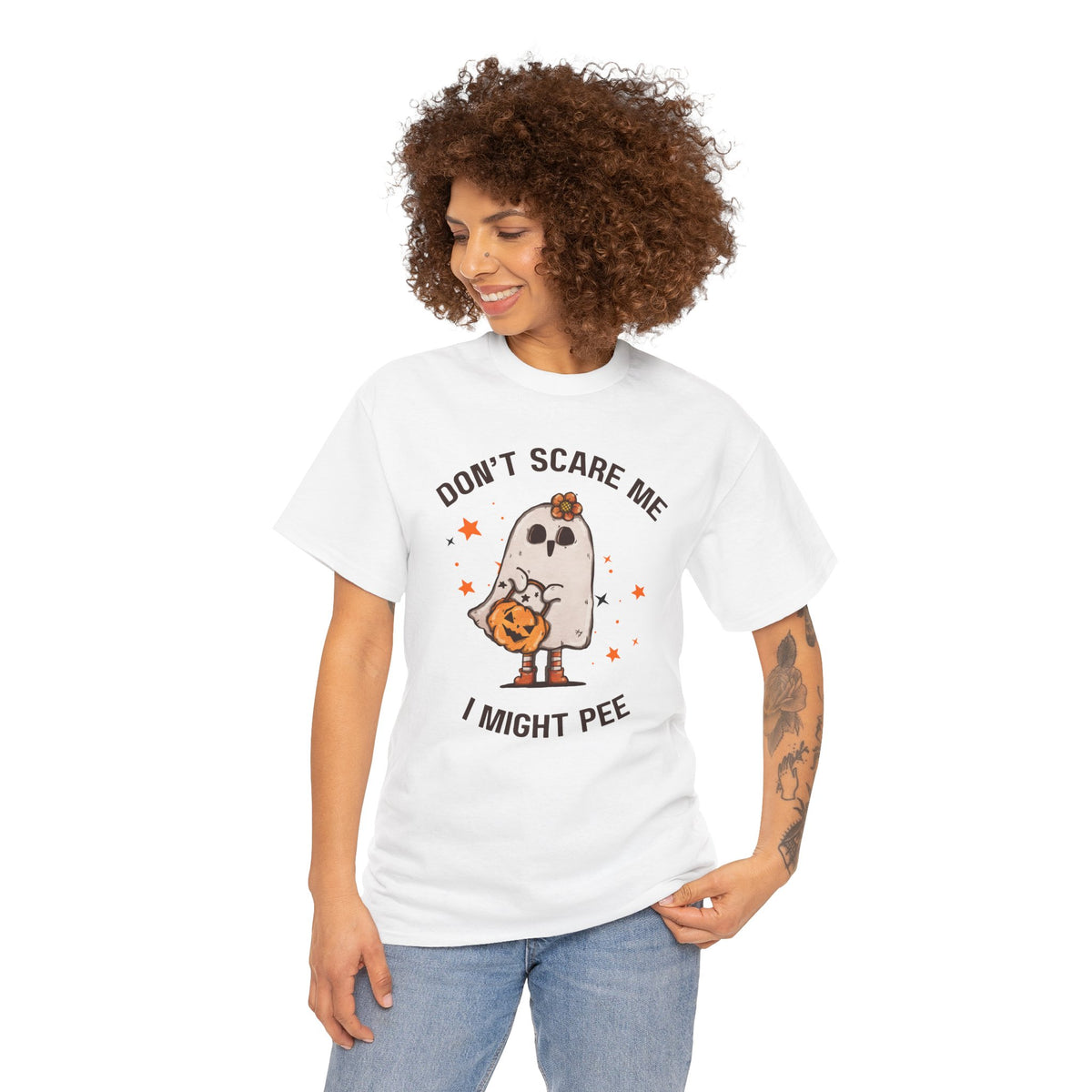 "Don't Scare Me I Might Pee" Halloween T-shirt