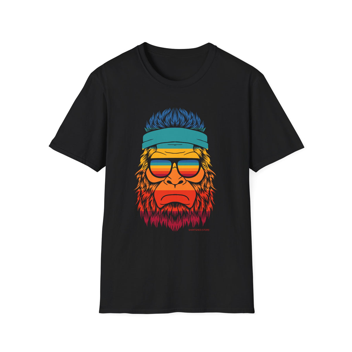 Retro Colorful Bigfoot Sasquatch T-Shirt